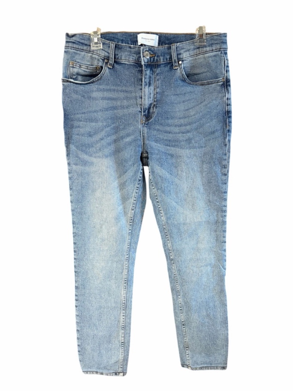 Ovadia & Sons Men’s Slim Fit Light Wash Jeans